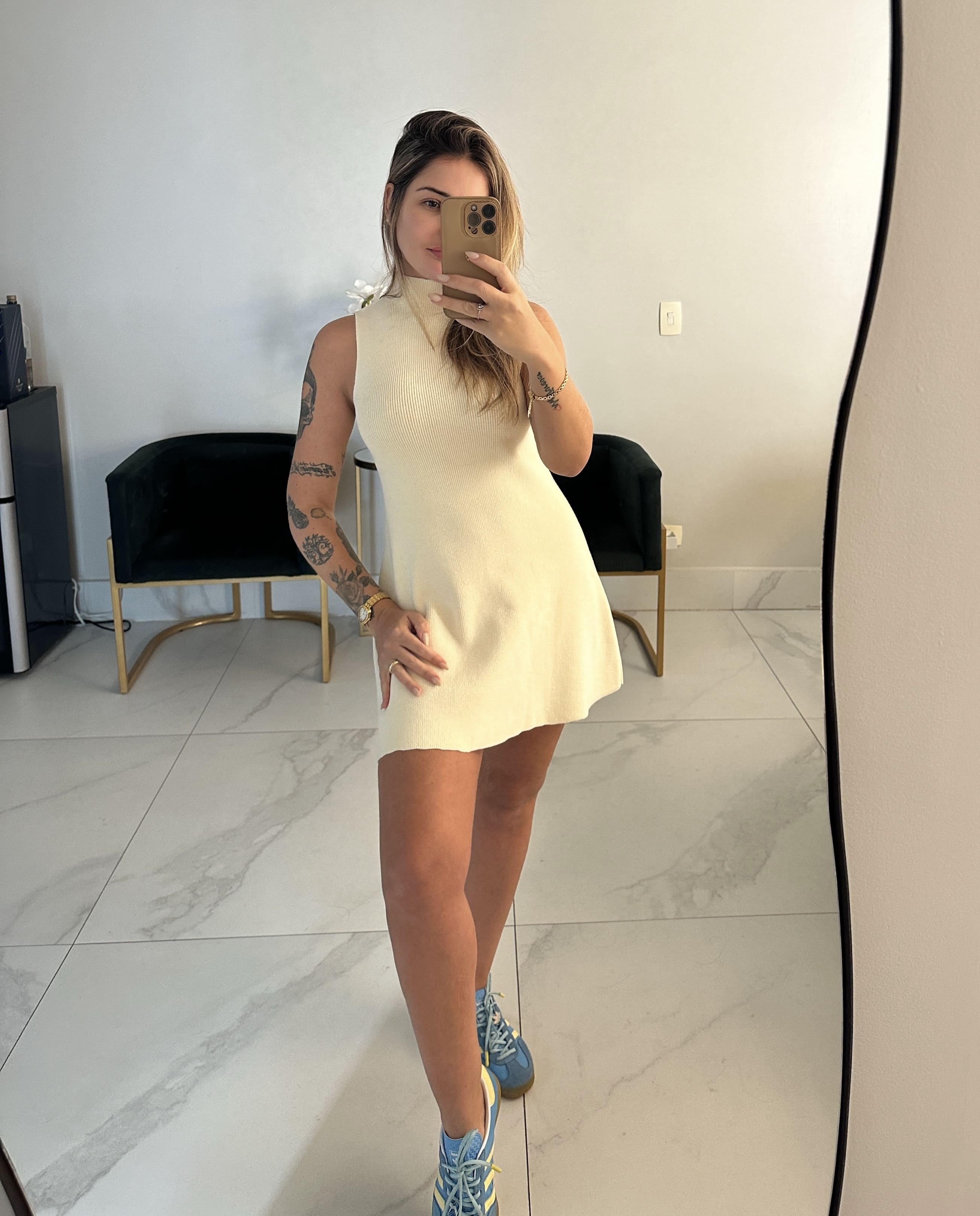 Vestido Regata Curto em Tricot Modal